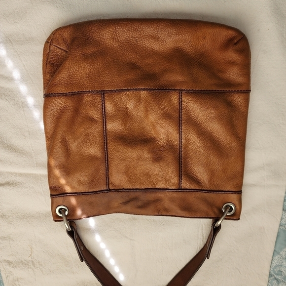 Fossil Brown Leather Shoulder Bag - Picture 3 of 8